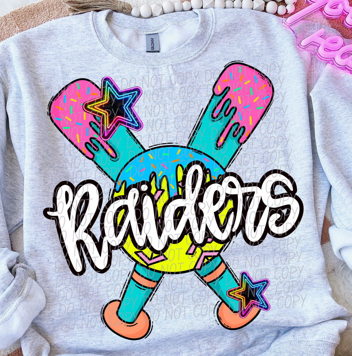 Dripping softball Raiders (CITY) DTF transfer