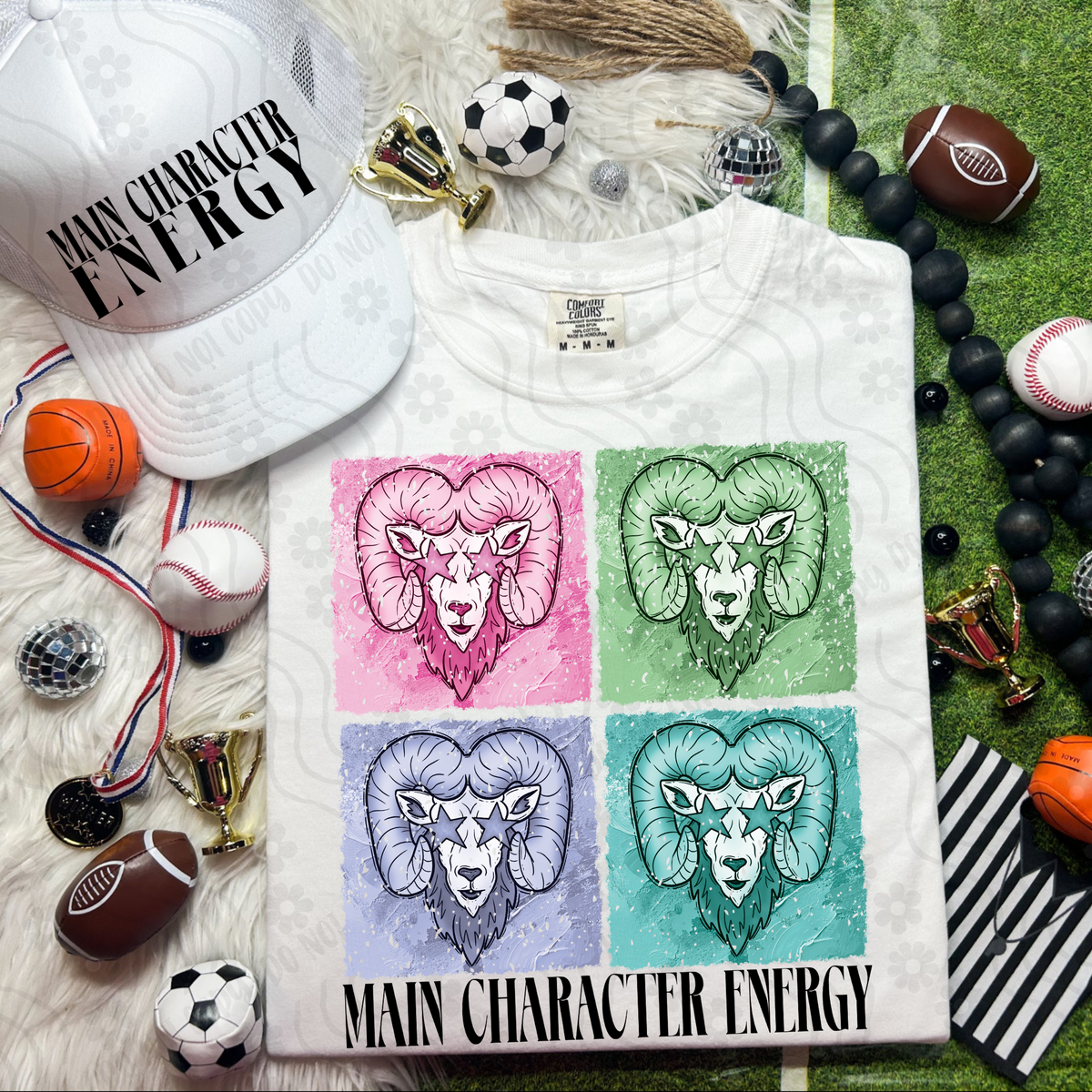 Rams Retro Vibe Main Character Energy 108333 DTF transfer
