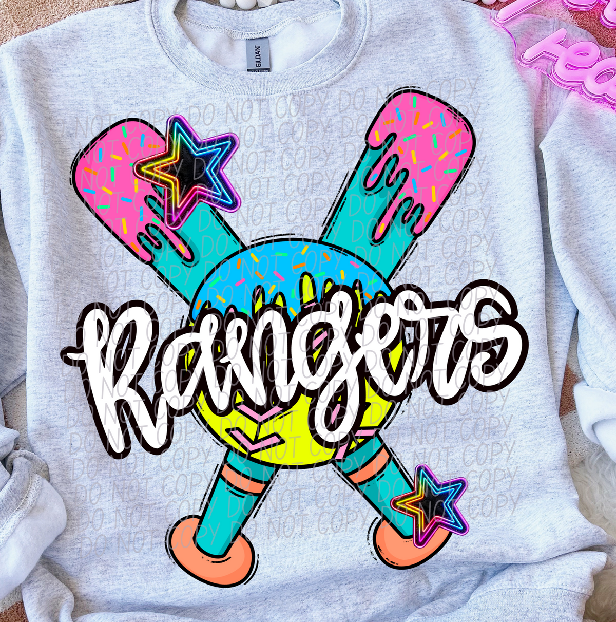 Dripping softball Rangers (CITY) DTF transfer