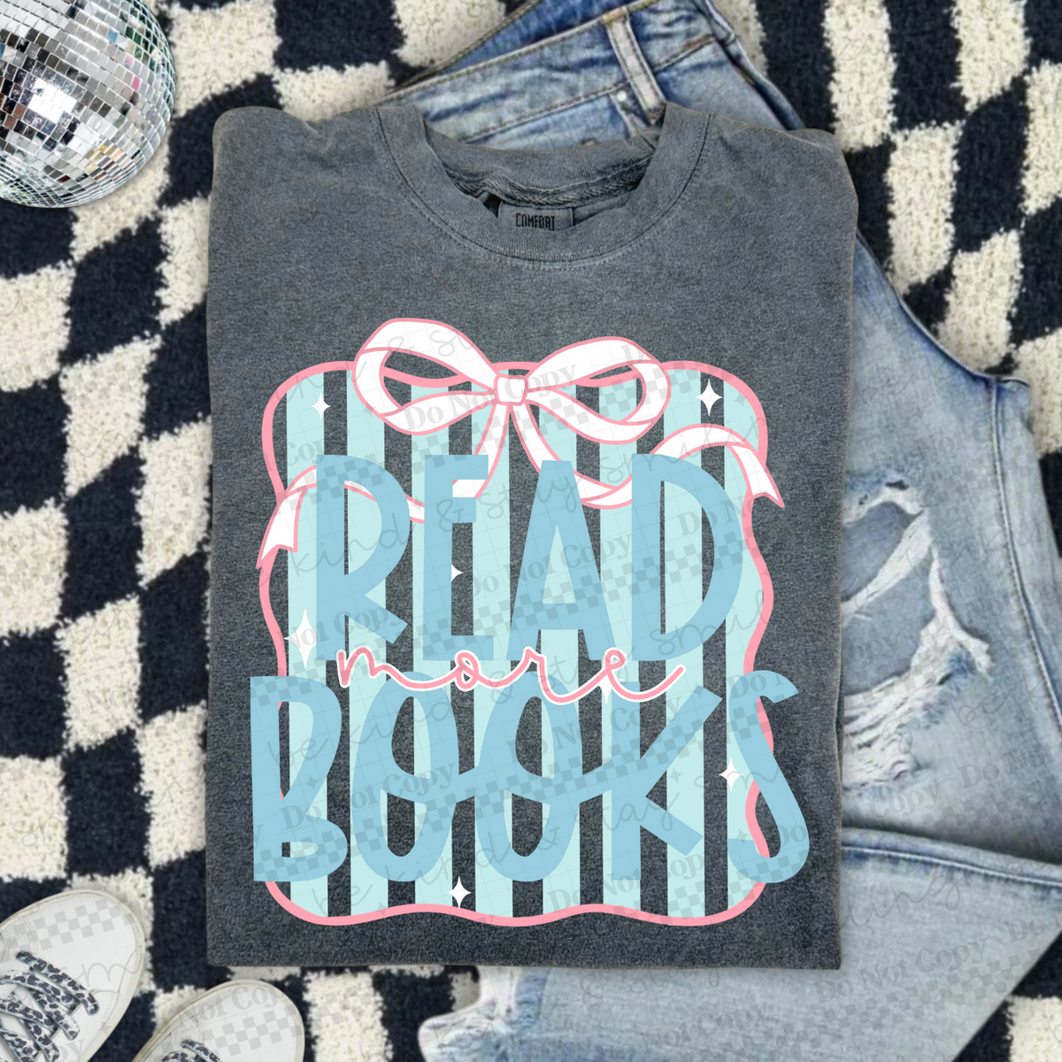 Read more books pink and blue (CMLD) 107076 DTF transfer