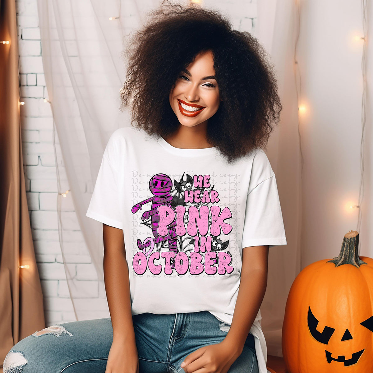 We wear pink in October mummy DTF TRANSFER