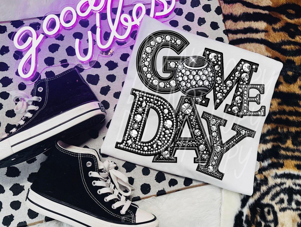 Game day TENNIS RHINESTONE DTF transfer