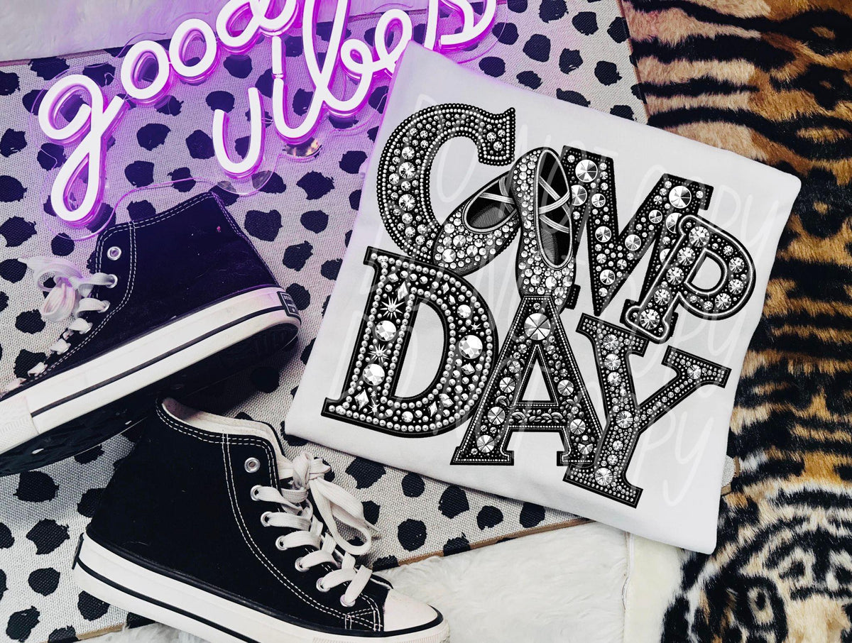 Camp day dance shoes RHINESTONE DTF transfer
