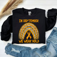 In September We wear gold rainbow GOLD FONT EXCLUSIVE DTF TRANSFER