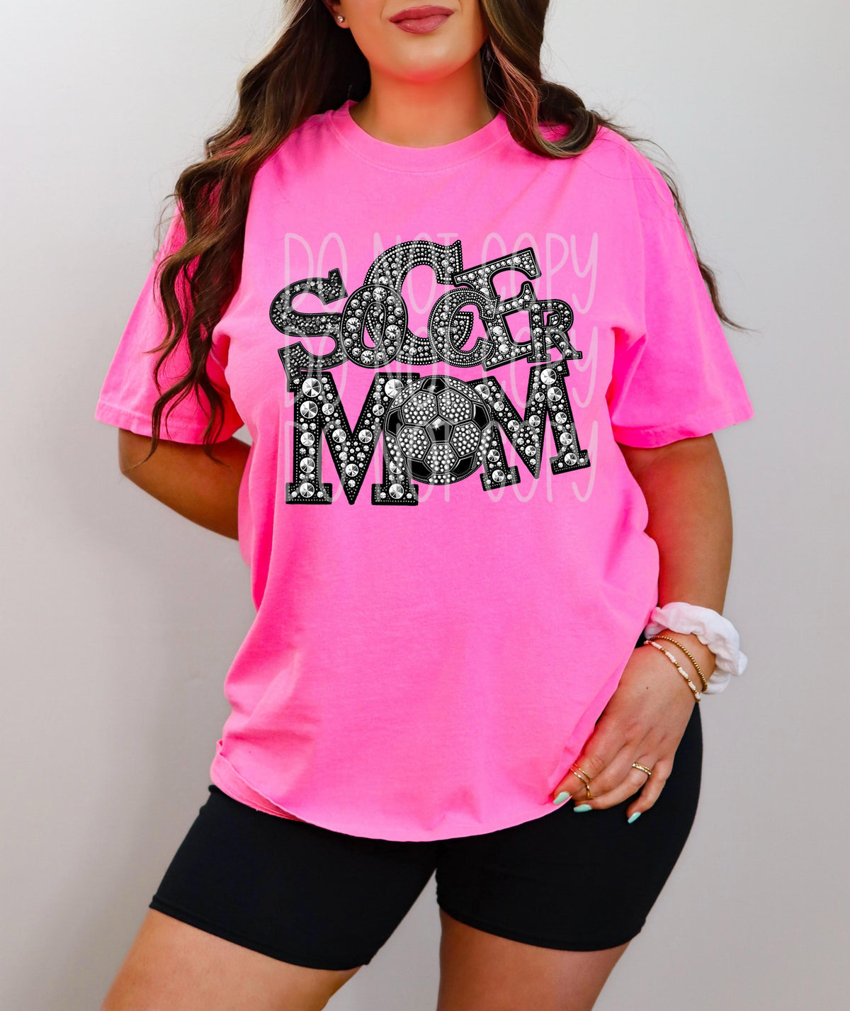 Soccer mom RHINESTONE DTF transfer