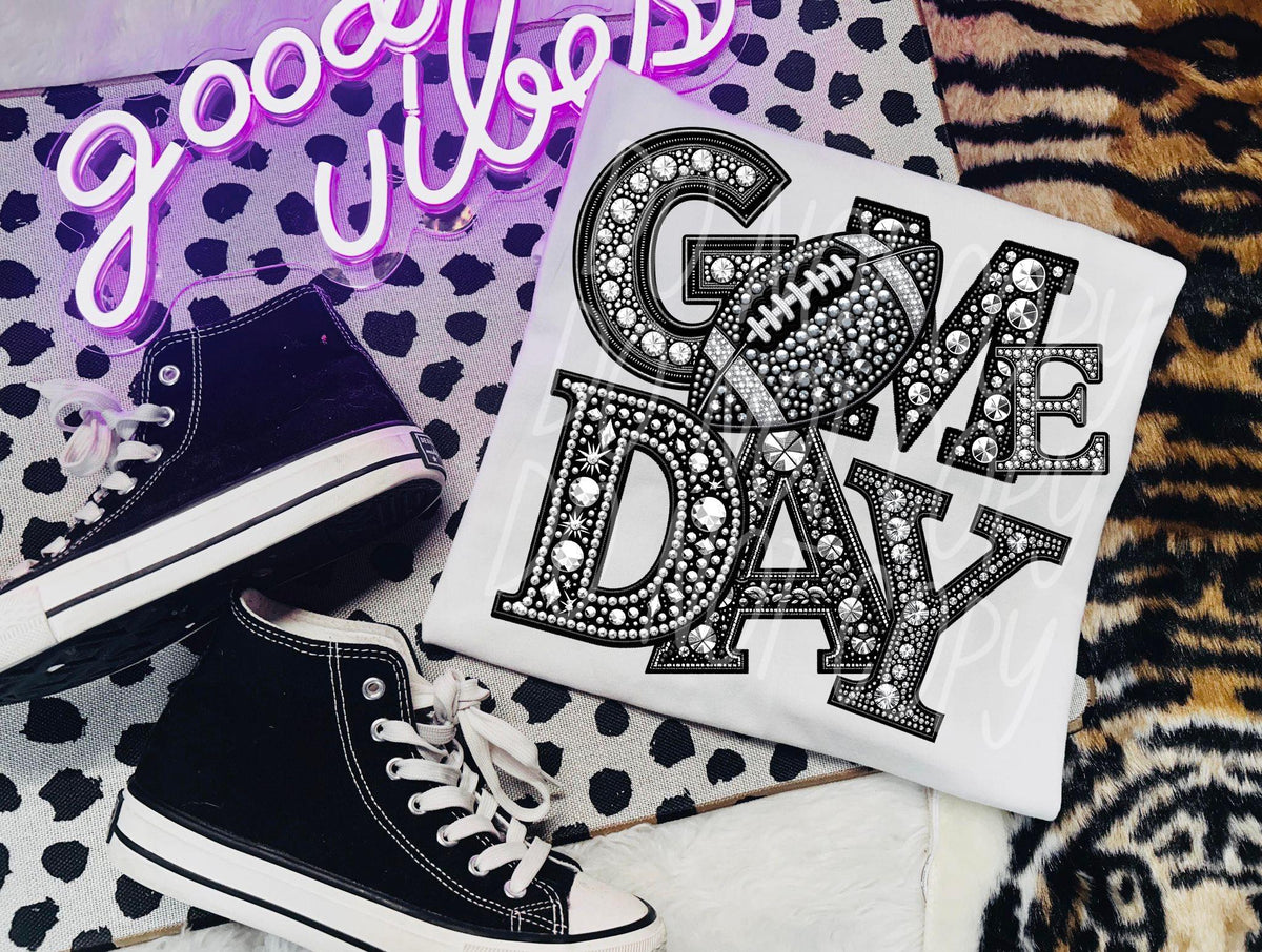 Game day FOOTBALL RHINESTONE DTF transfer