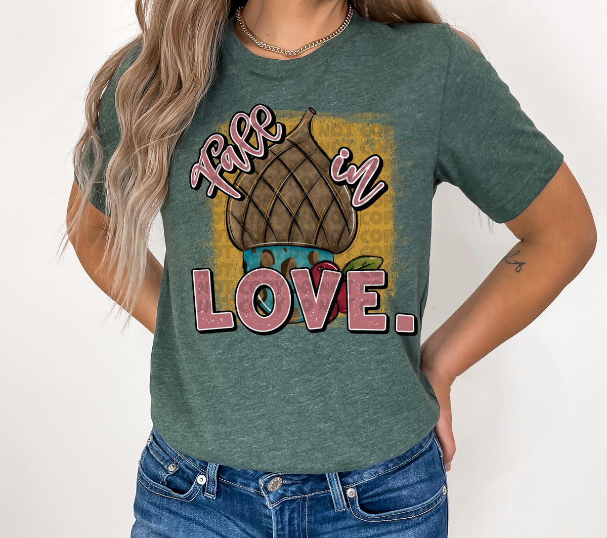 Fall in love (acorn) 2330 DTF Transfer