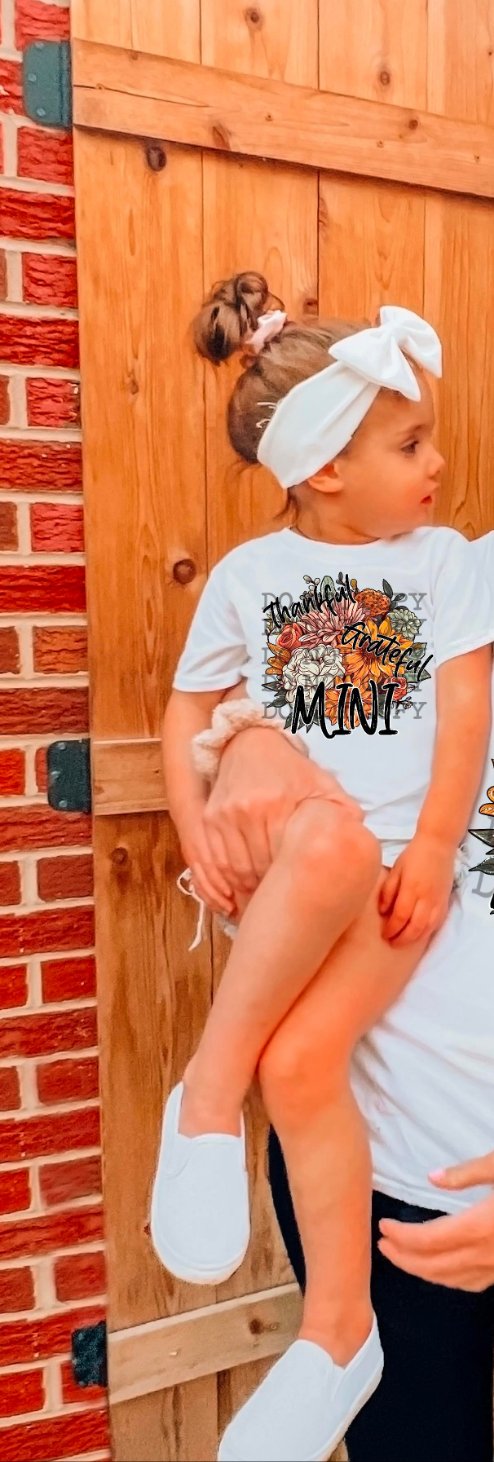 Thankful Grateful Mini florals 2263 DTF Transfer