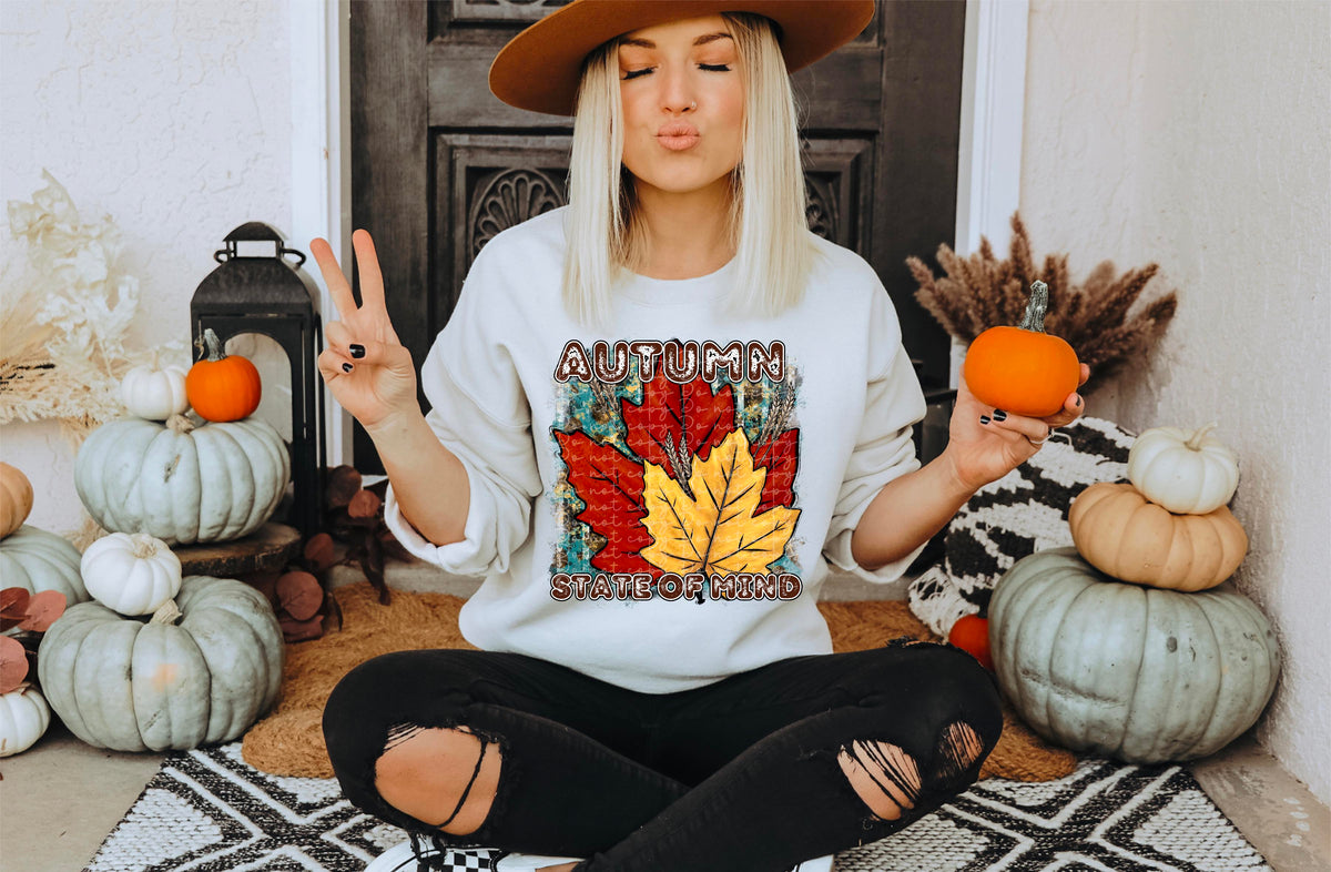 Autumn State of mind (red and yellow leaves) 2315 DTF Transfer