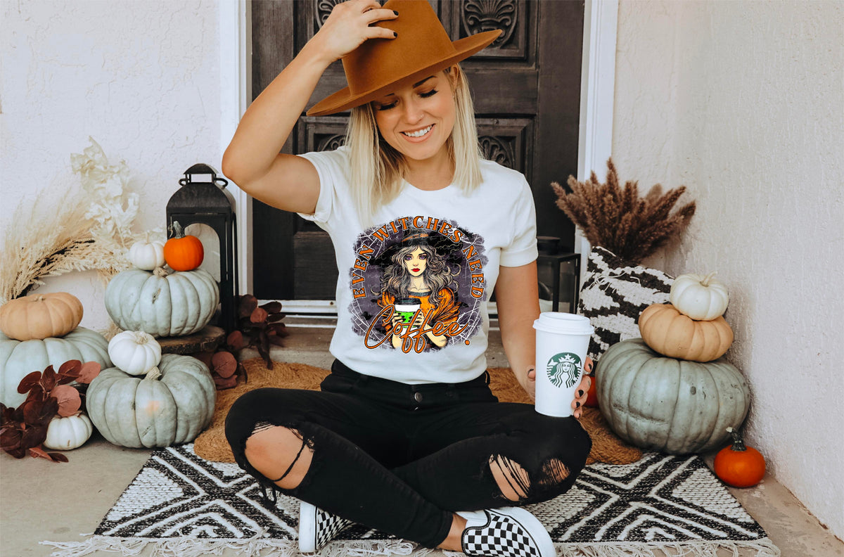 Even witches need coffee 2168 DTF TRANSFER