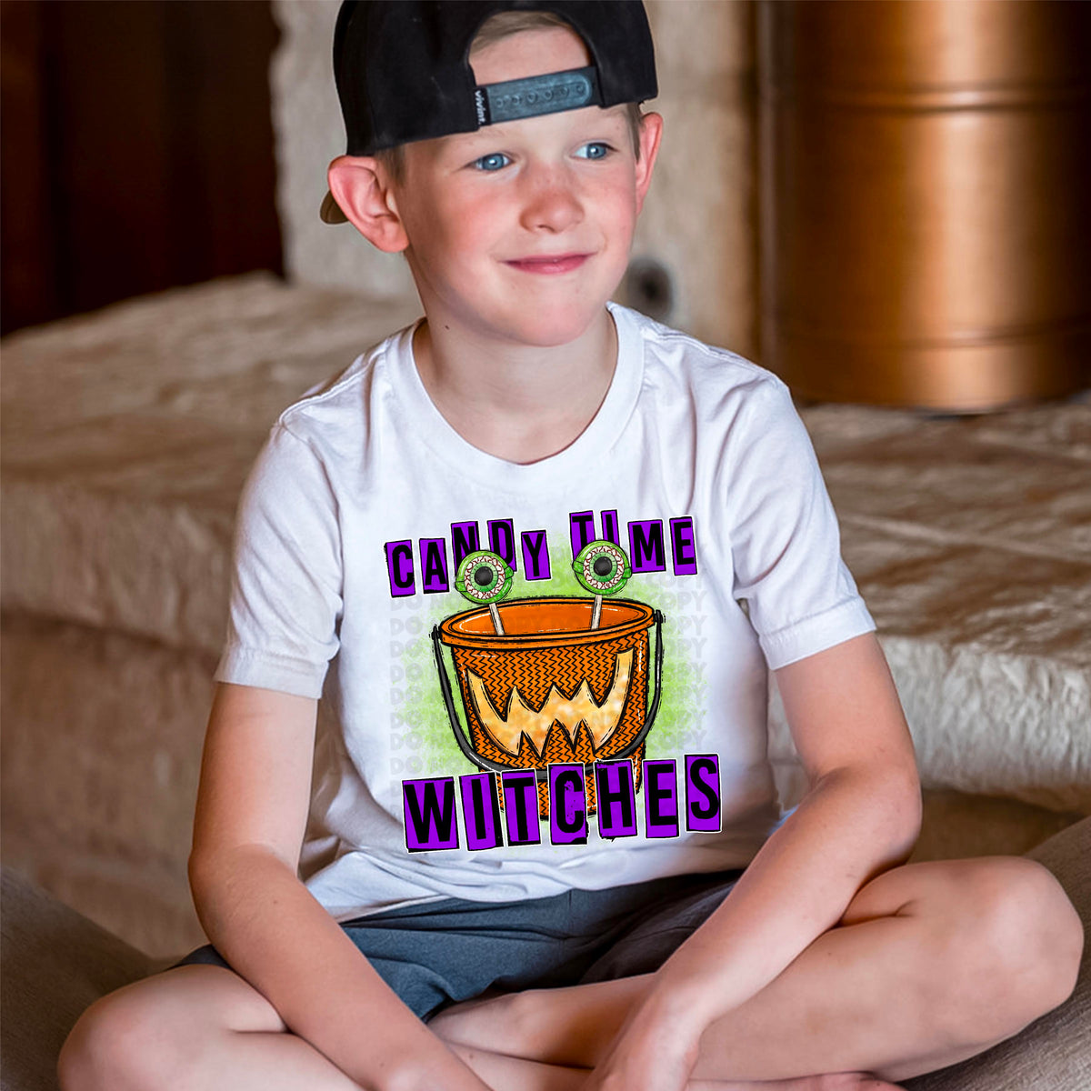 Candy time witches bucket with eye balls 2304 DTF Transfer