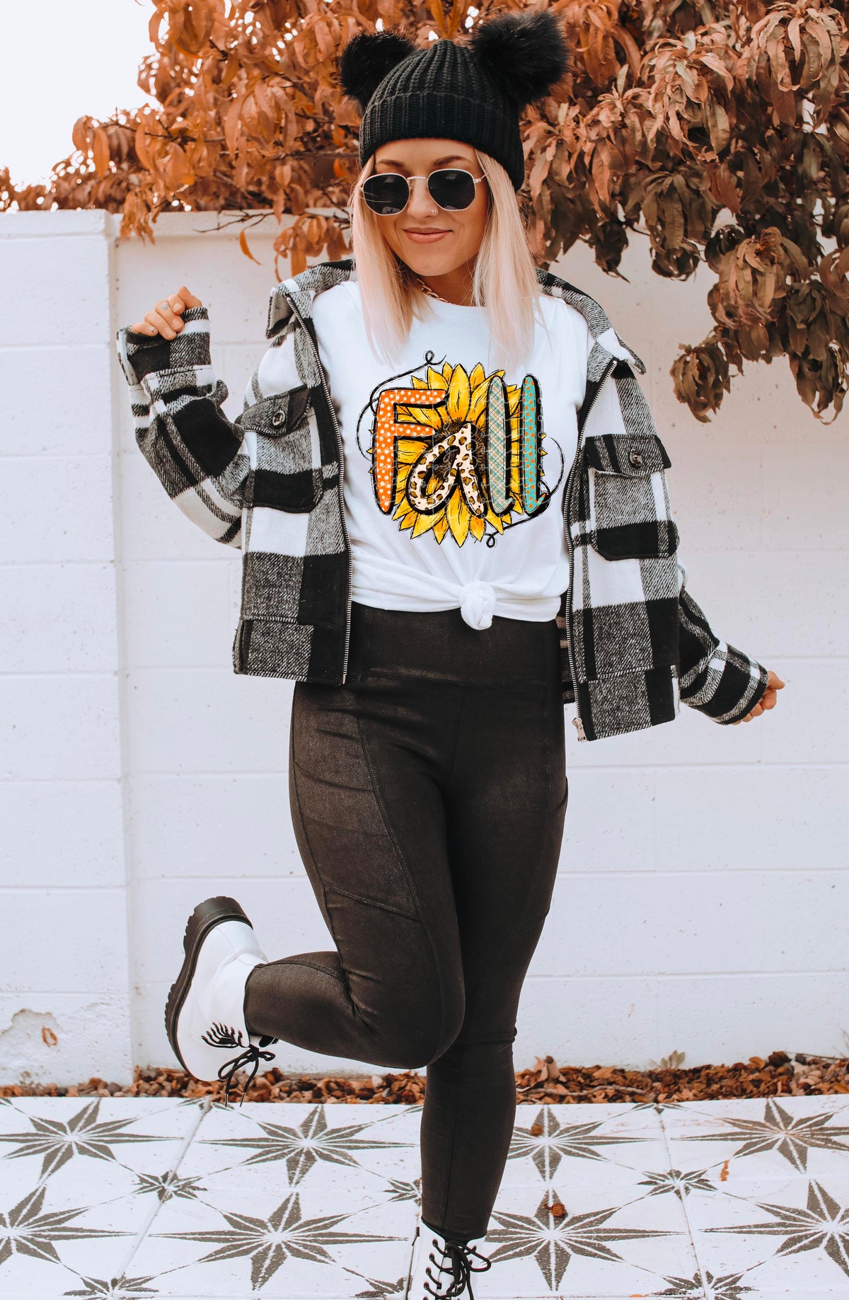 Fall with sunflowrr background 2429 DTF TRANSFER