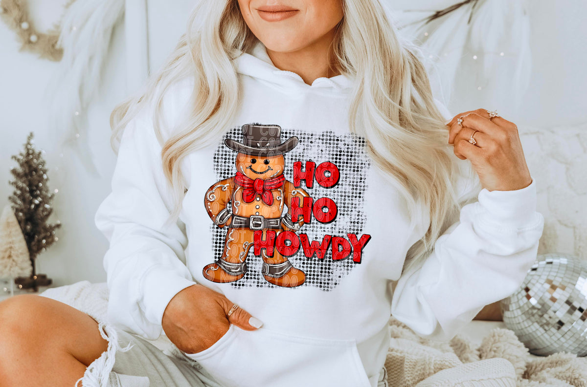 Ho ho howdy cowboy gingerbread man 2232  DTF TRANSFER