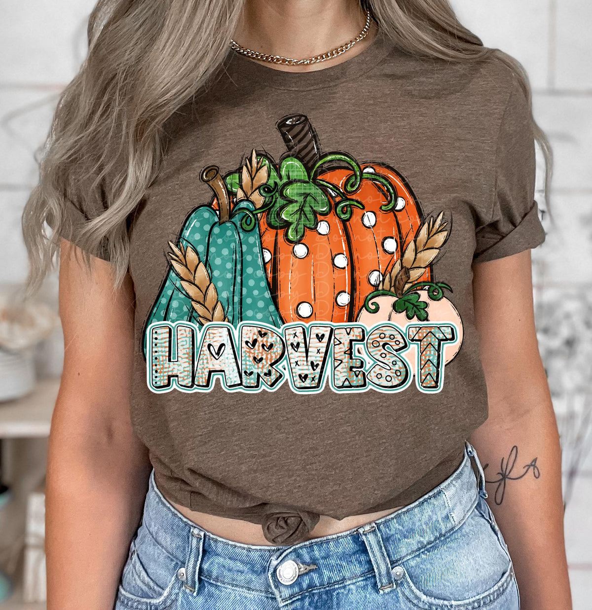 Harvest (teal pumpkin, polkadot pumpkin peach pumpkin)  2420 DTF TRANSFER
