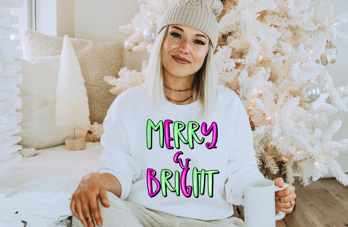 Merry & bright bright colors 60783 DTF TRANSFER