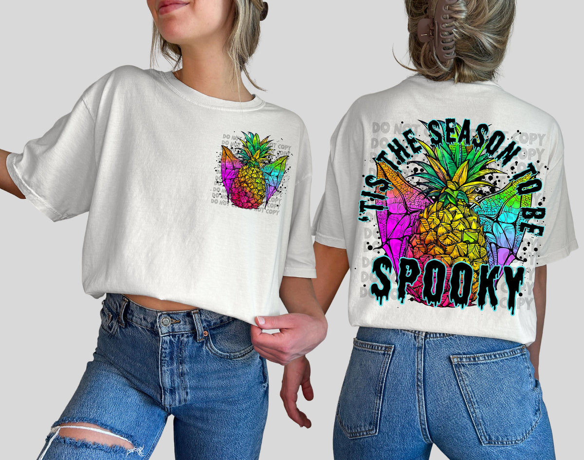 Colorful pineapple pocket CHOOSE SIZE 2203 DTF TRANSFER