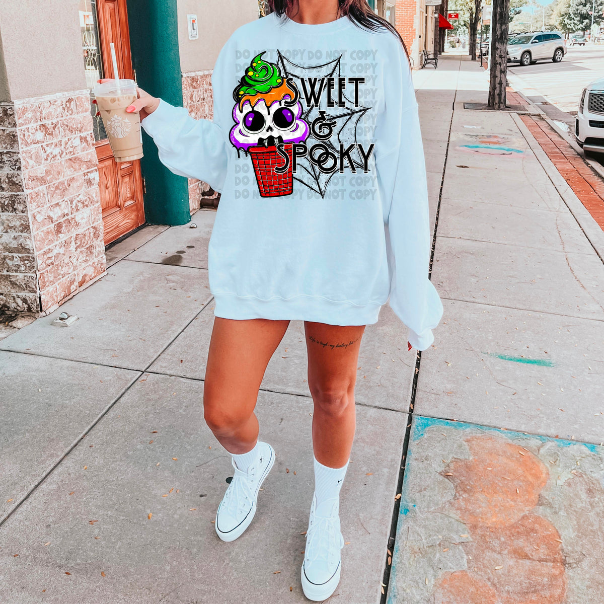 Sweet and spooky skull ice cream 2233  DTF TRANSFER
