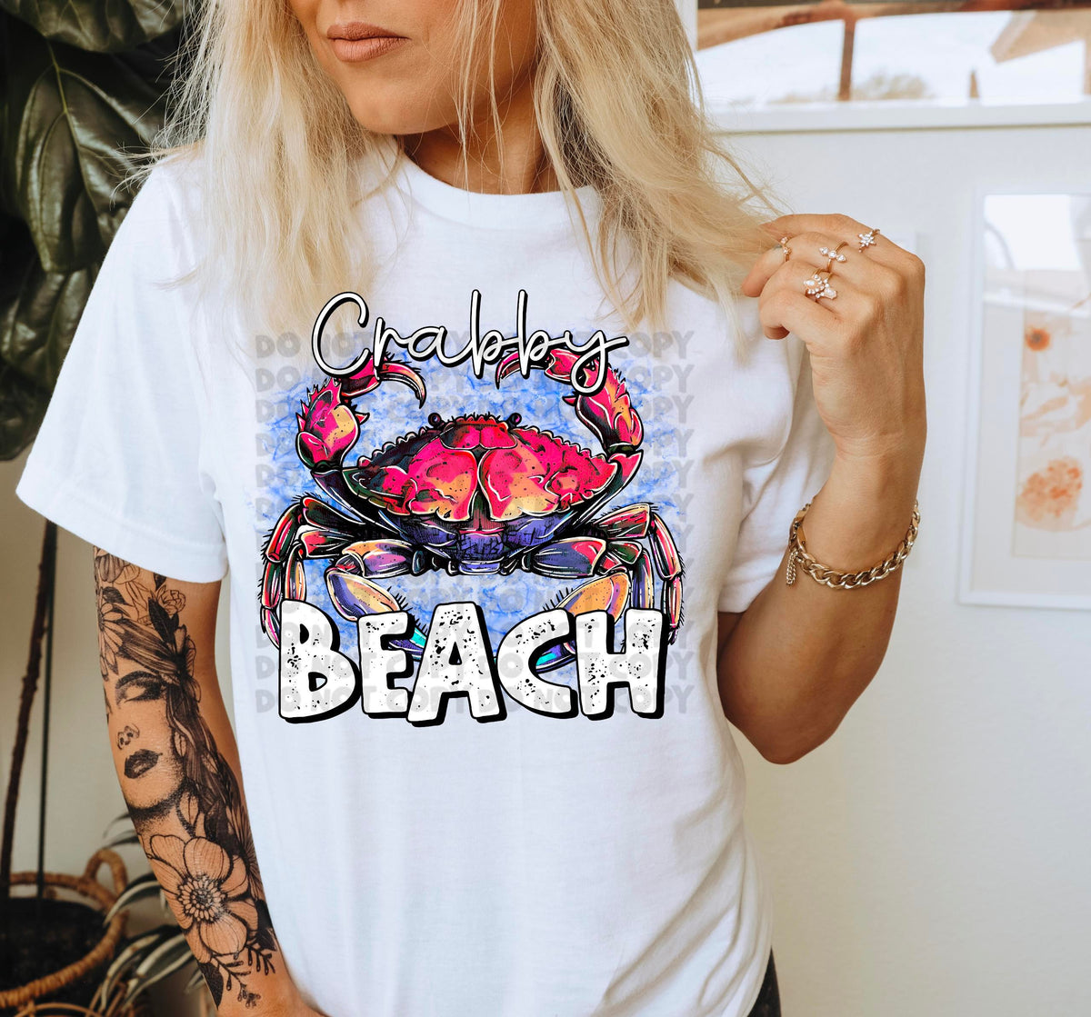 Crabby beach (crab) 2213 DTF TRANSFER