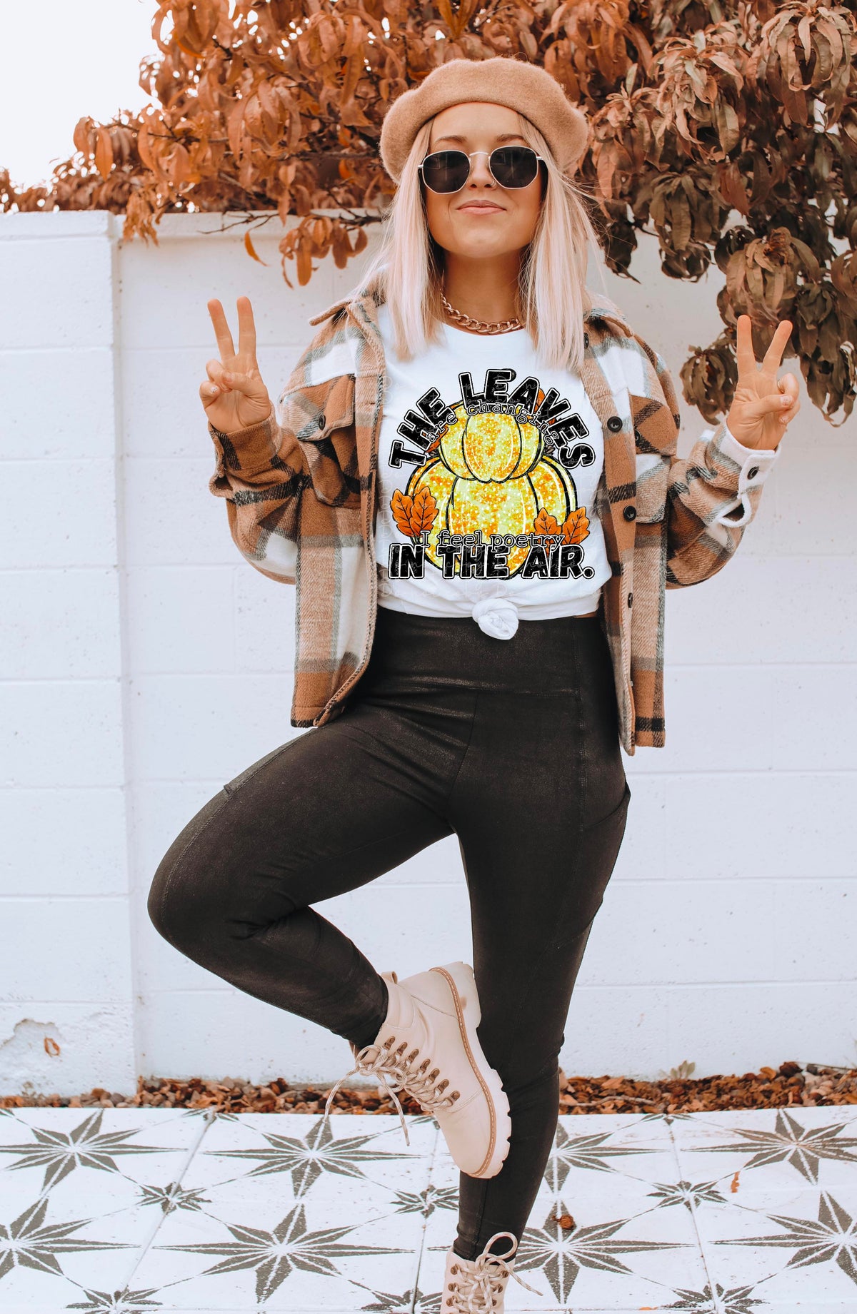 The leaves are changing i feel poetry in the air (yellow pumpkins) 2324 DTF Transfer