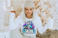 Let it snow colorful DTF TRANSFER