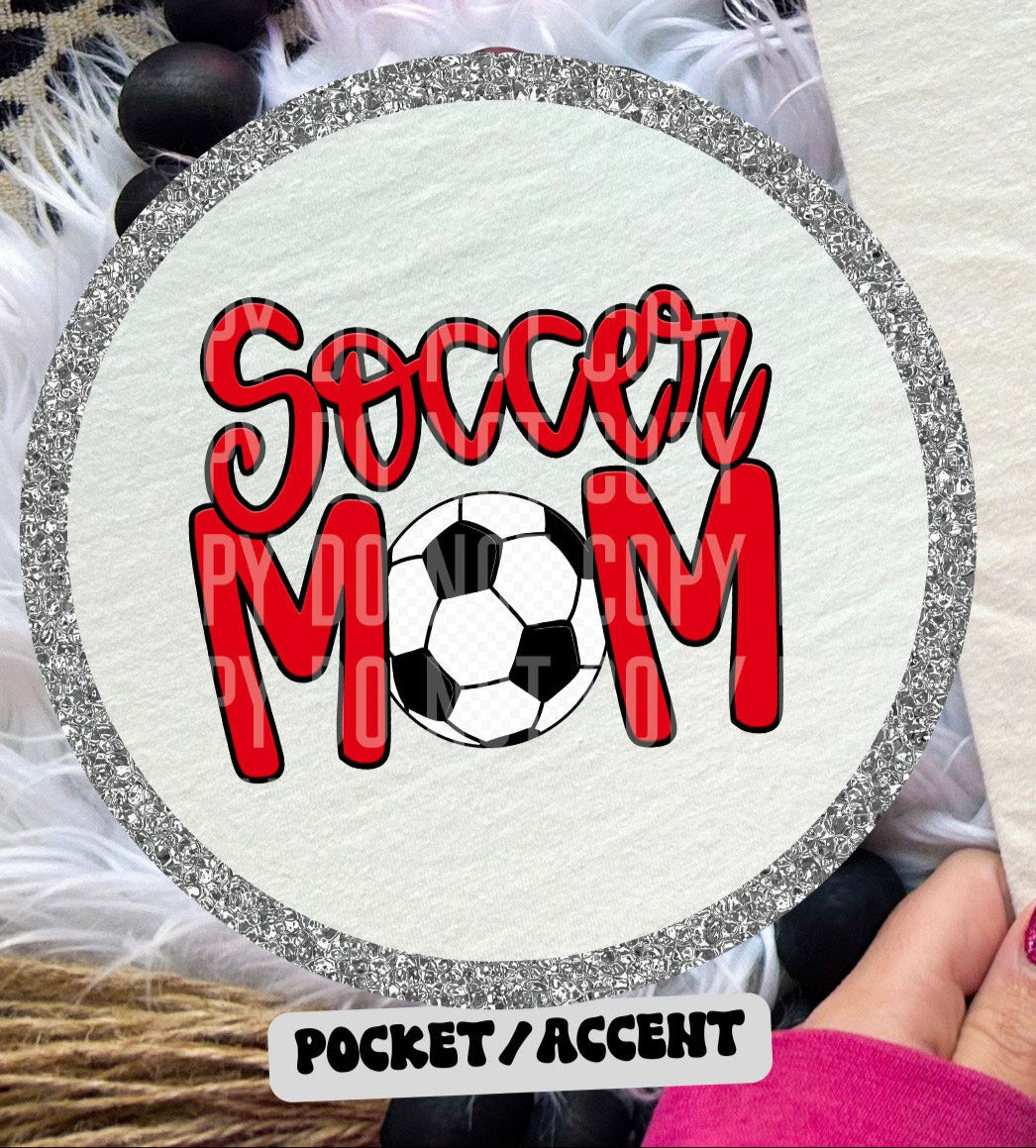 Soccer Mom Red POCKET (Caplinger) DTF transfer