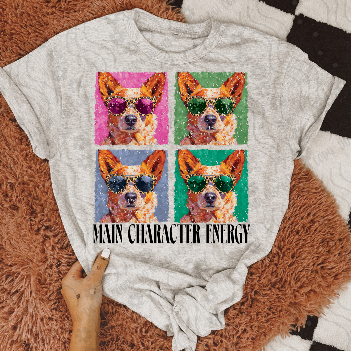 Red Heeler Retro Vibe Main Character Energy 108338 DTF transfer