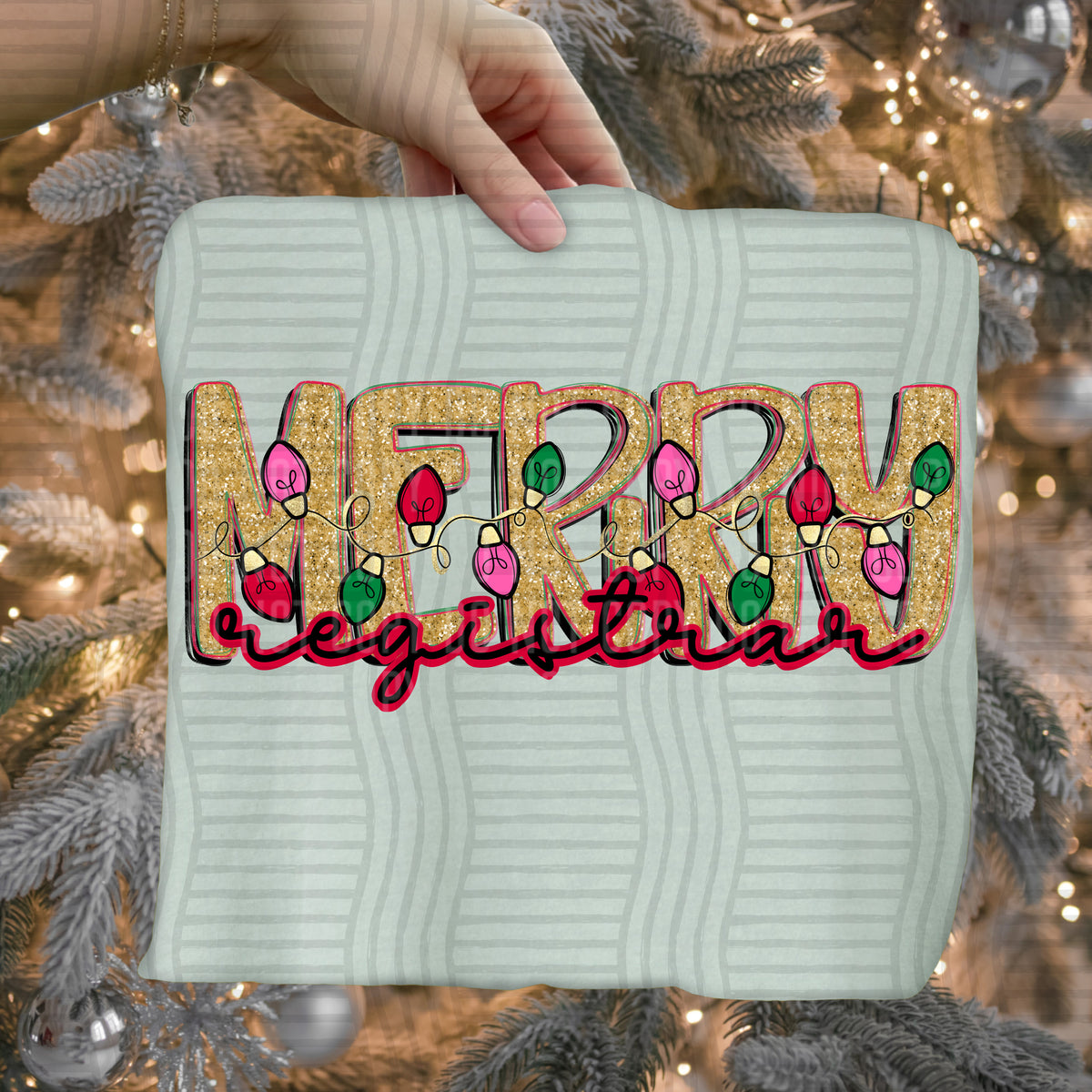 registrar merry with lights (caplinger) DTF Transfer