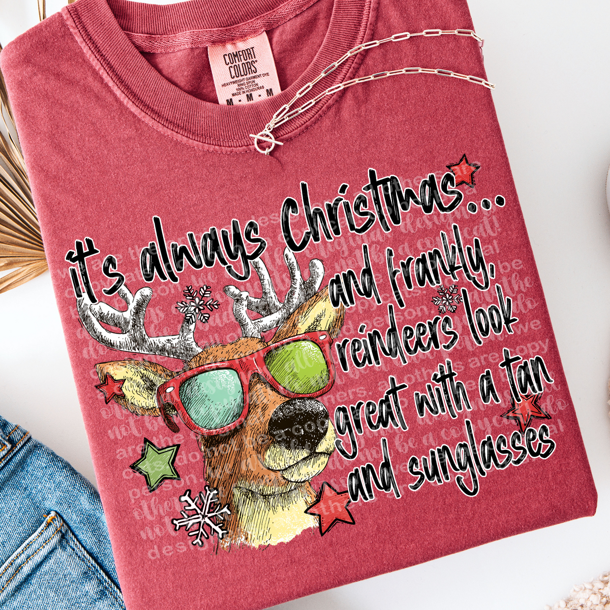 It's always Christmas, and frankly reindeers look great(TTD) DTF transfer
