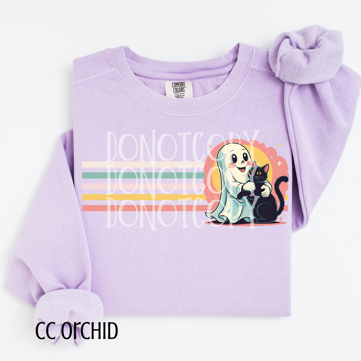 rainbow ghost with cat CSG DTF transfer (Copy)