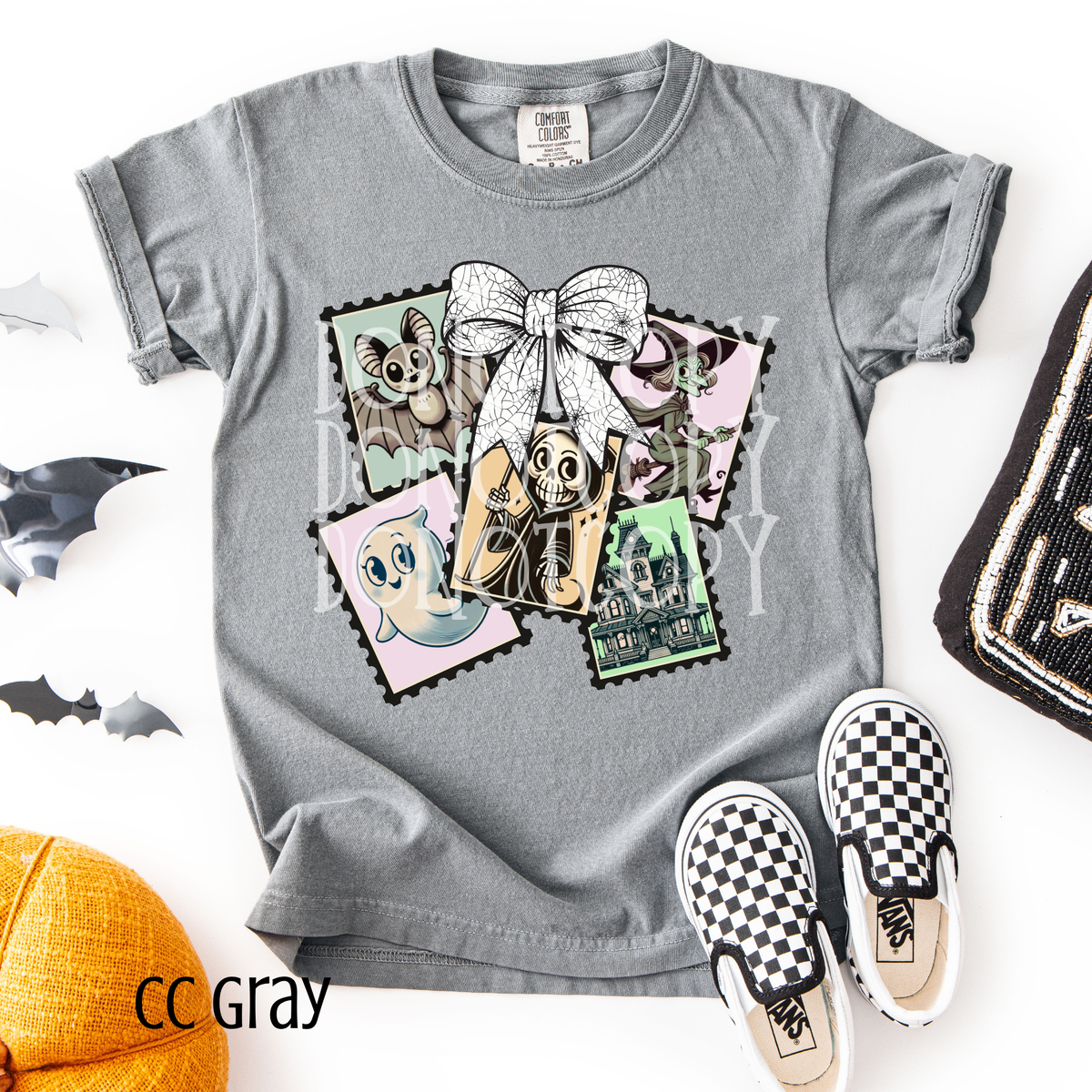 retro halloween stamps CSG DTF transfer