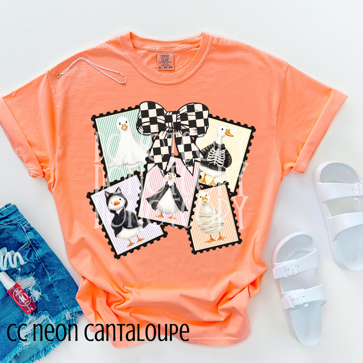 retro pastel stamps CSG DTF transfer