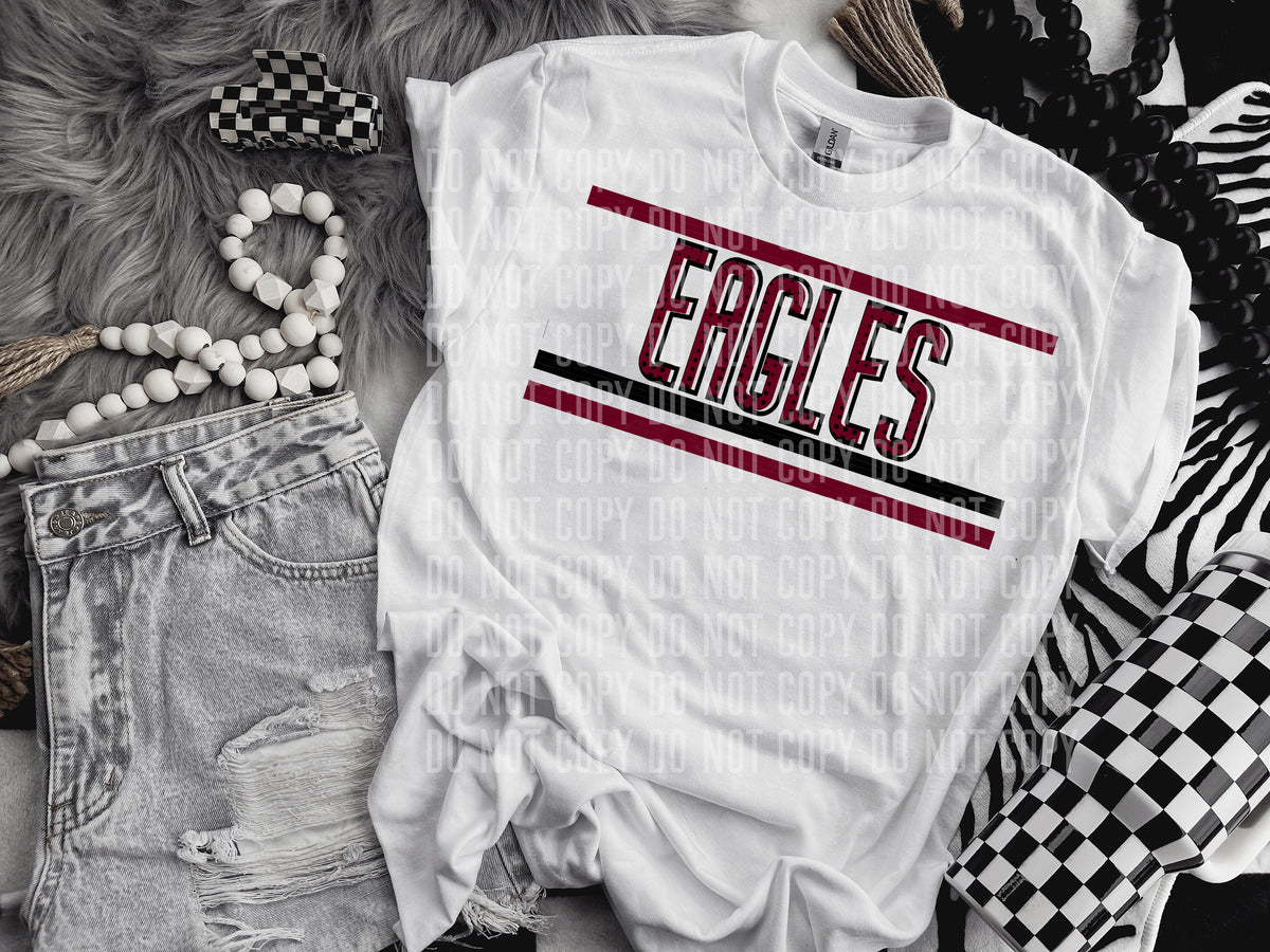 Retro Maroon and Dot Eagles (Caplinger) DTF transfer