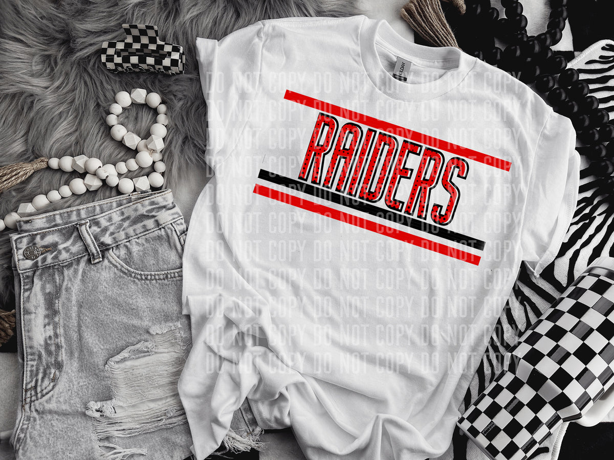 Retro Red and Dot Raiders (Caplinger) DTF transfer