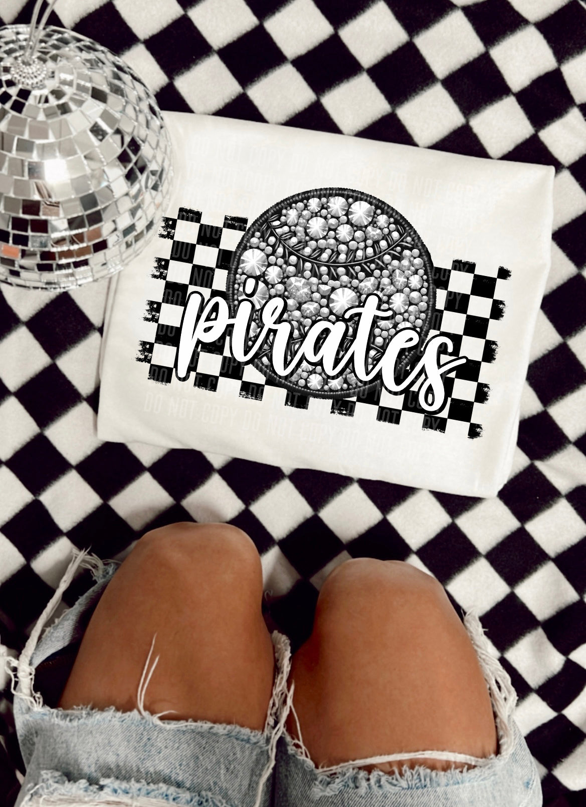 Pirates rhinestone with baseball (CCDD) 43487 DTF TRANSFER