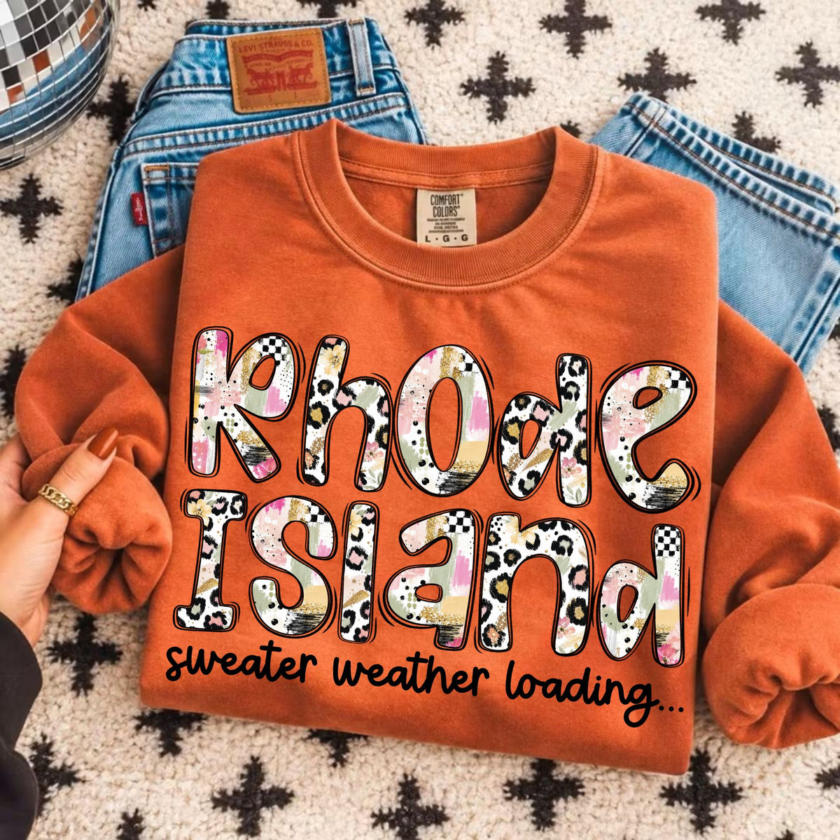 Rhode Island sweater weather loading (Vehement) DTF Transfer