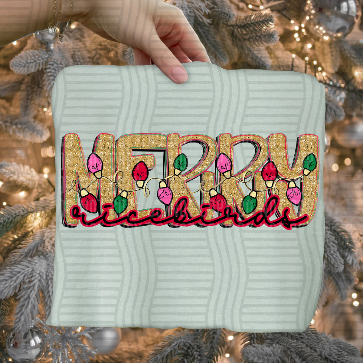 rice birds merry with lights (caplinger) DTF Transfer