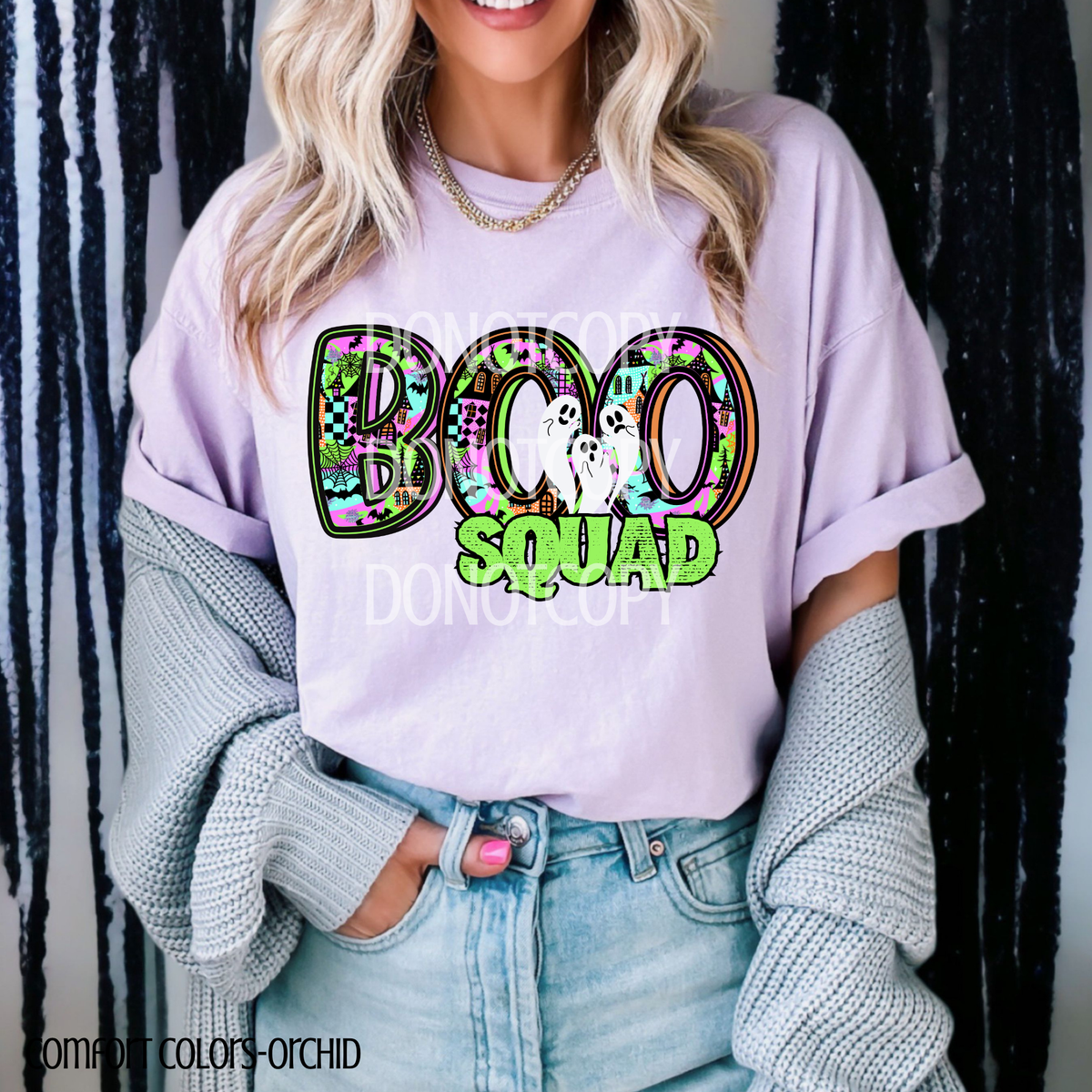 Boo squad green and purple CSG DTF transfer