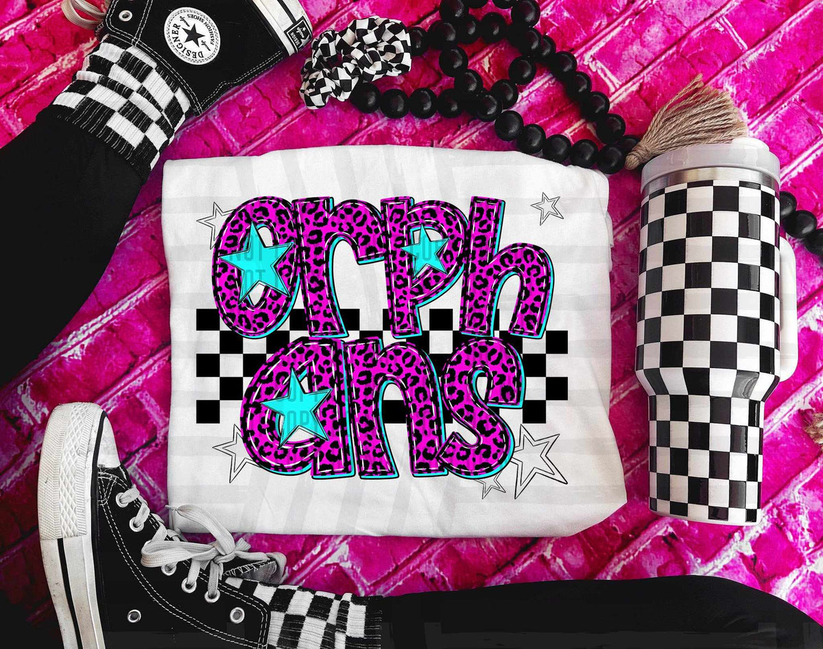 Orphans Pink Leopard Neon (Caplinger) DTF transfer