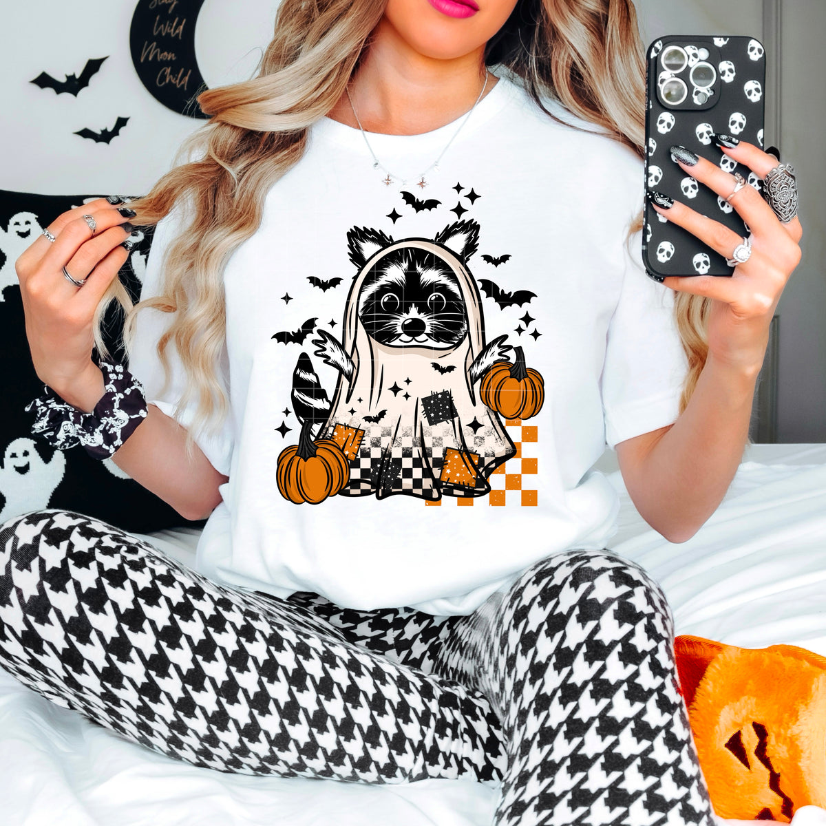 Halloween raccoon csc DTF transfer