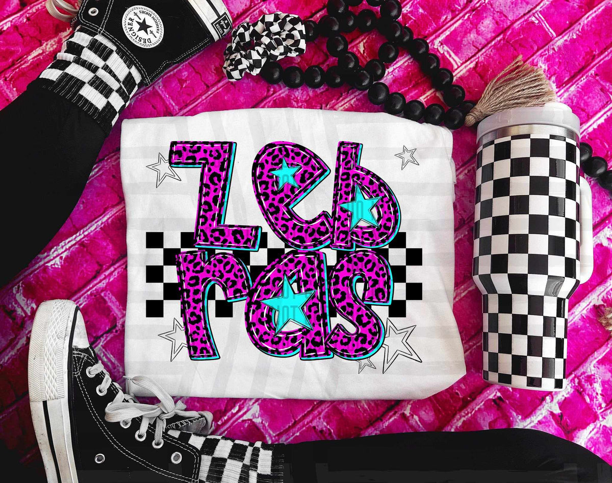 Zebras Pink Leopard Neon (Caplinger) DTF transfer