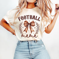 Football mama brown bow 43980 DTF TRANSFER