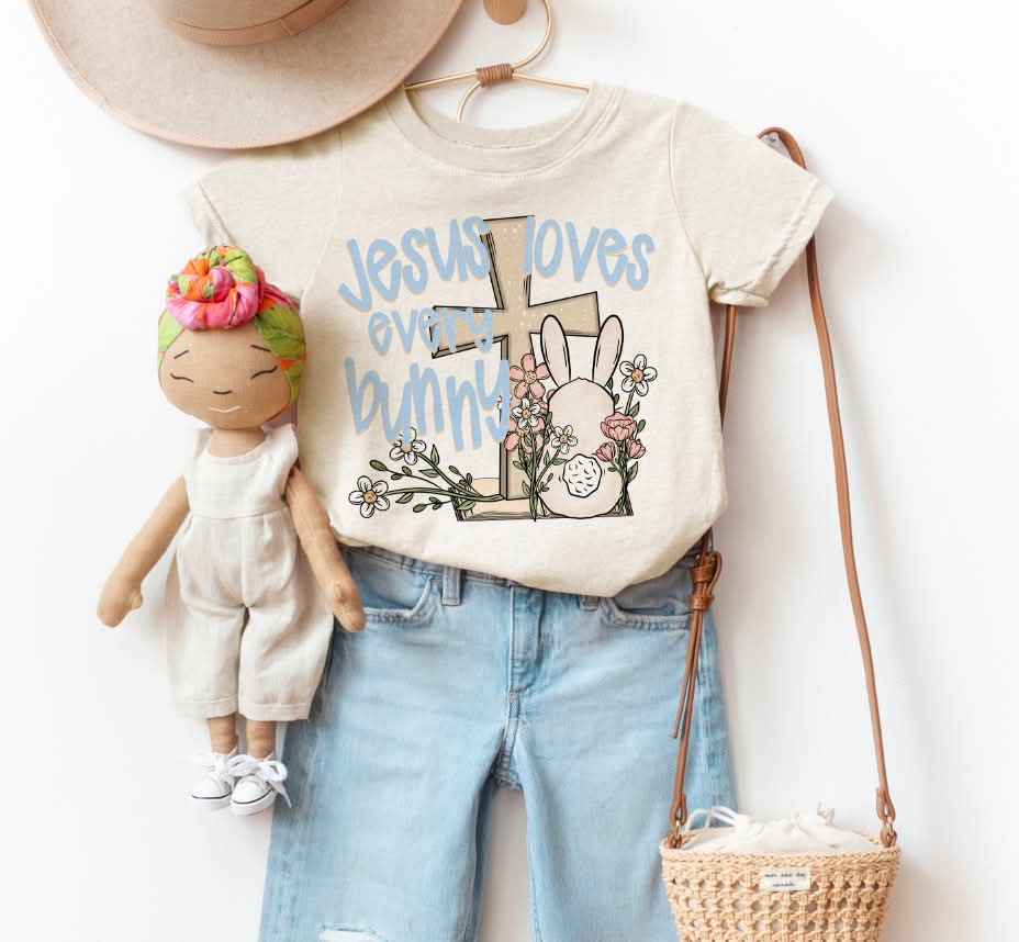 Jesus every bunny S&G DTF transfer