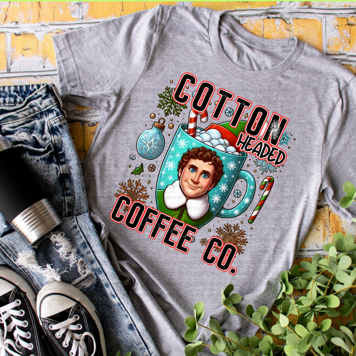 Cotton headed coffee co elf revel DTF transfer