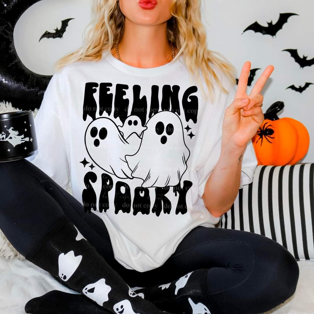 Feeling spooky black font (CSC) 43944 DTF TRANSFER