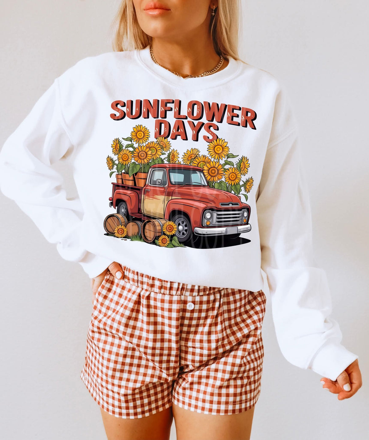 Sunflower days truck DD DTF transfer