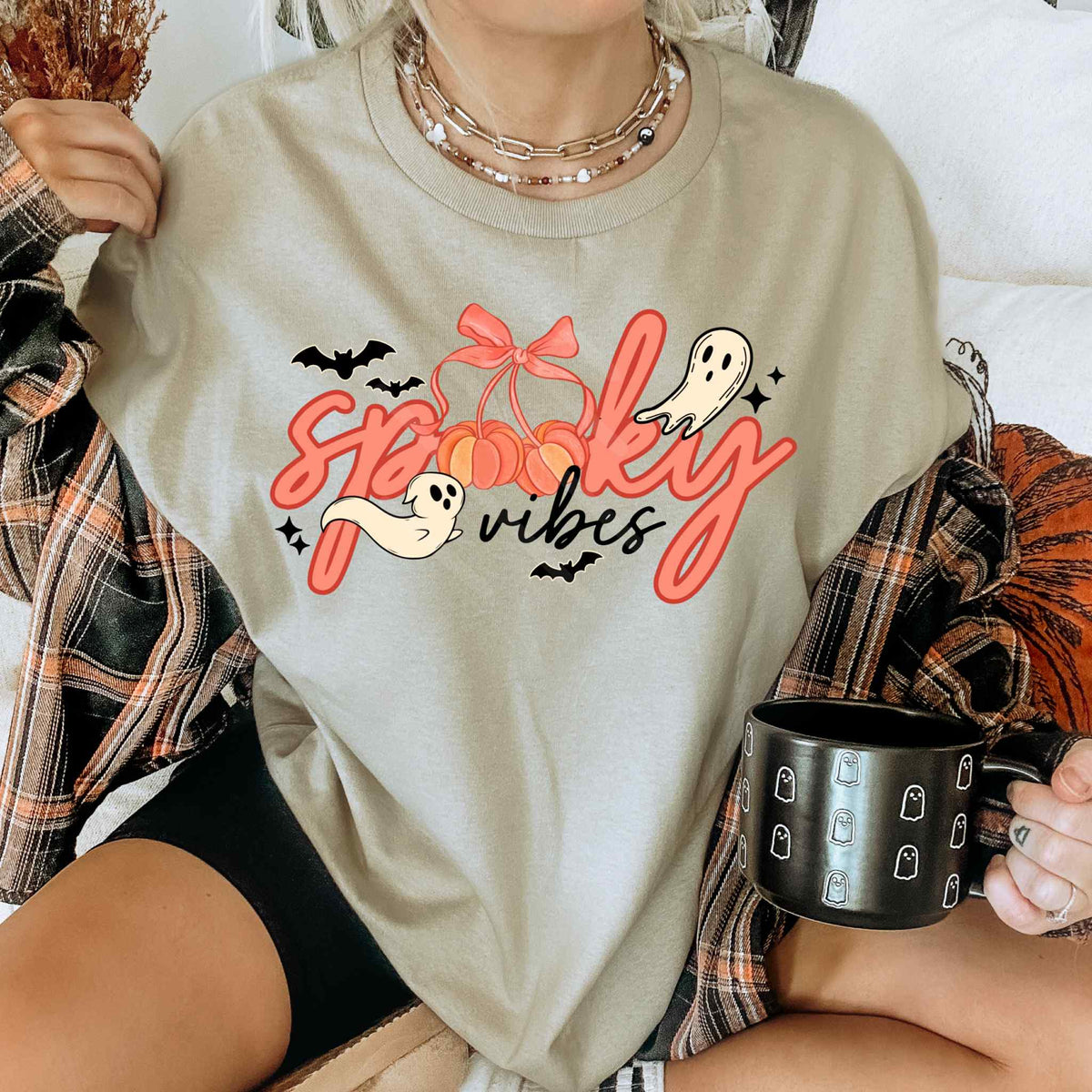 Spooky vibes cherry pumpkins EXCLUSIVE DTF transfer