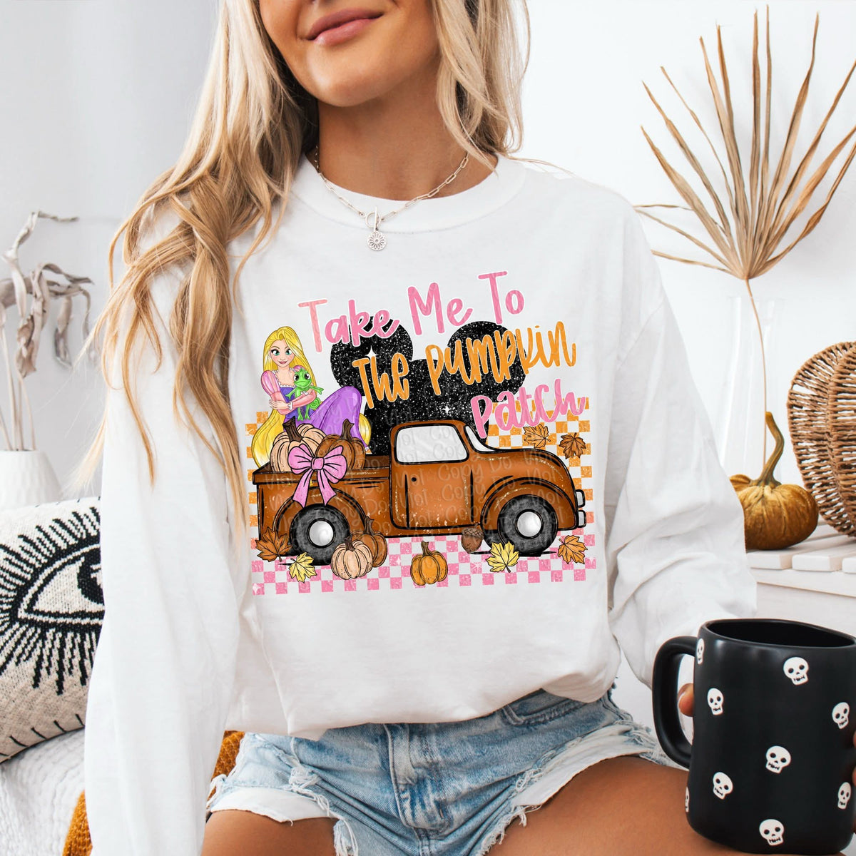 Take me to the pumpkin patch Repunzel VIRGO DTF transfer