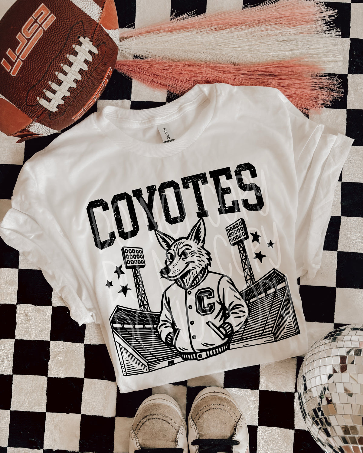 Coyotes Letterman mascots PHDC DTF transfer