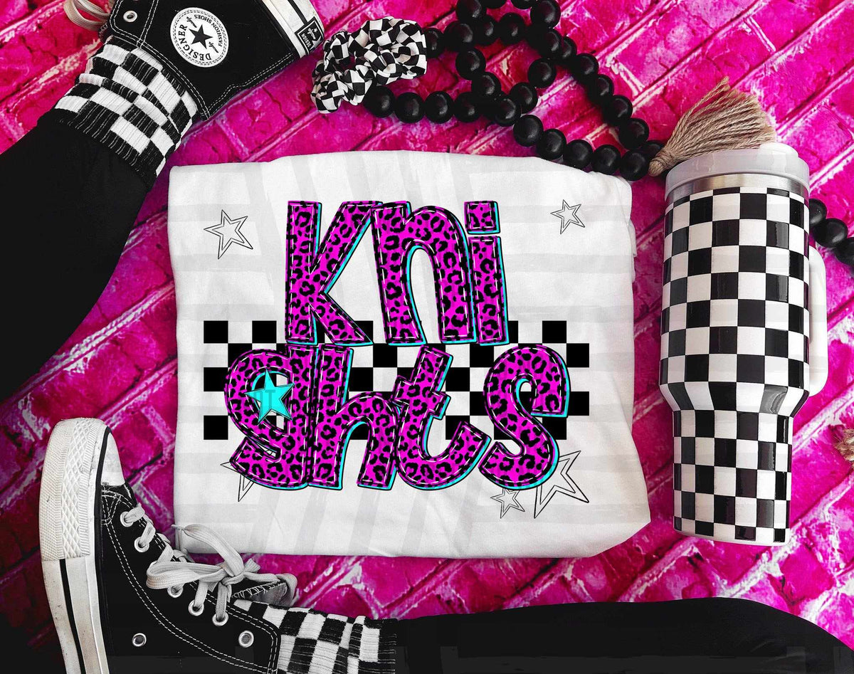 Knights Pink Leopard Neon (Caplinger) DTF transfer