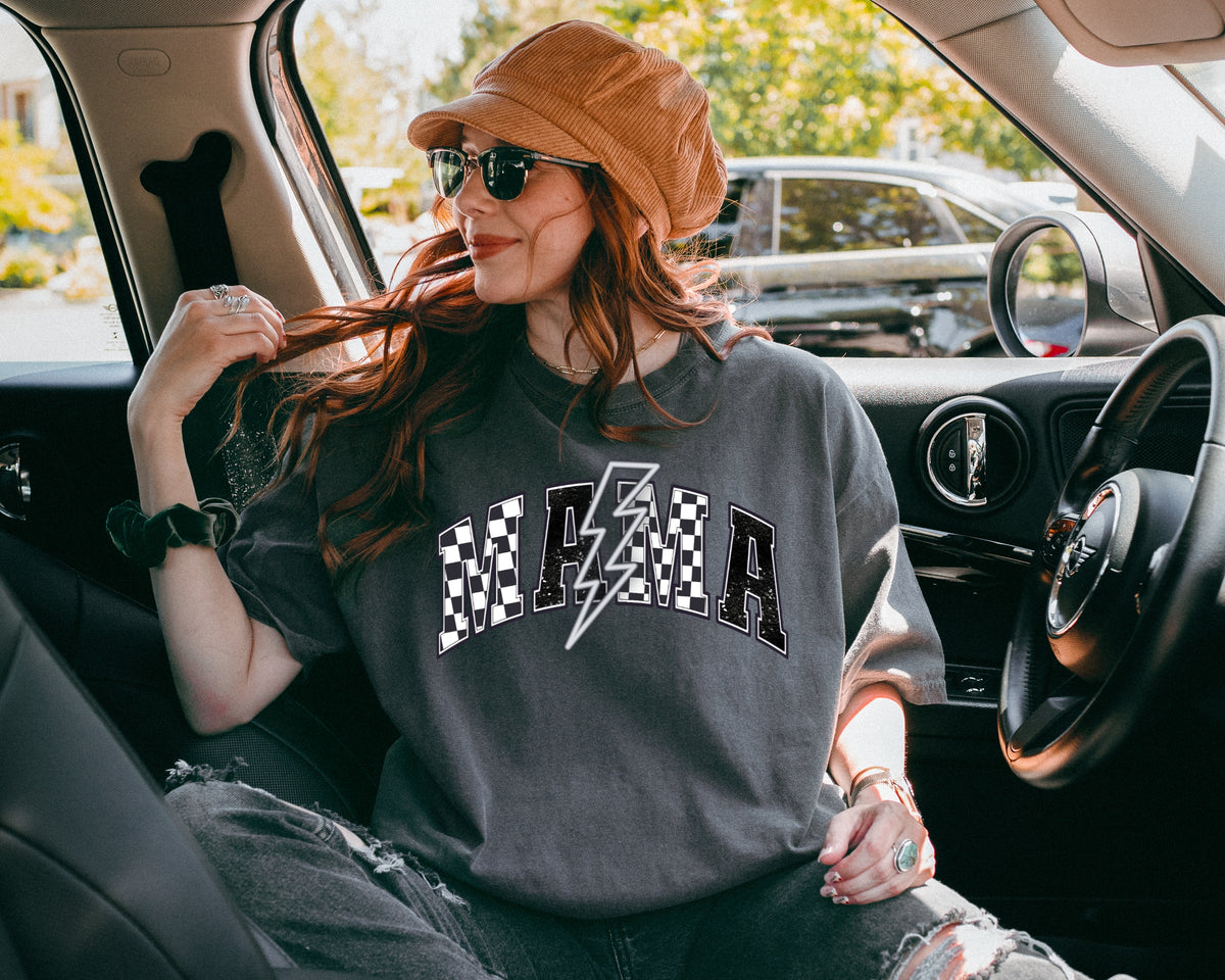 Mama GREY lightning bolt 68745 DTF transfer